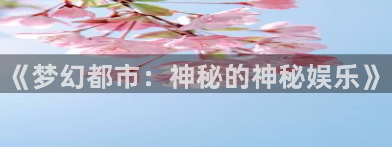 小焦点娱乐：《梦幻都市：神秘的神秘娱乐》